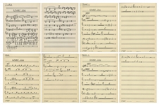 Sheet Music for ''Swingin' the Alphabet'', Including the Lyrics Performed by ''3 Girls'' -- 16 Scores Total for Lyrics & Instruments -- Each Runs 2-3pp., Very Good Condition